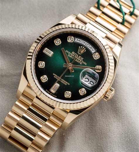 rolex day date verte|Rolex Day-Date bracelets.